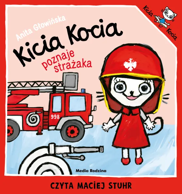 Kicia Kocia poznaje strażaka — okładka audiobooka