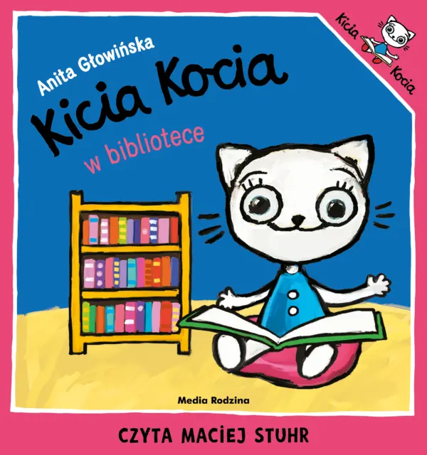 Kicia Kocia w bibliotece — okładka audiobooka