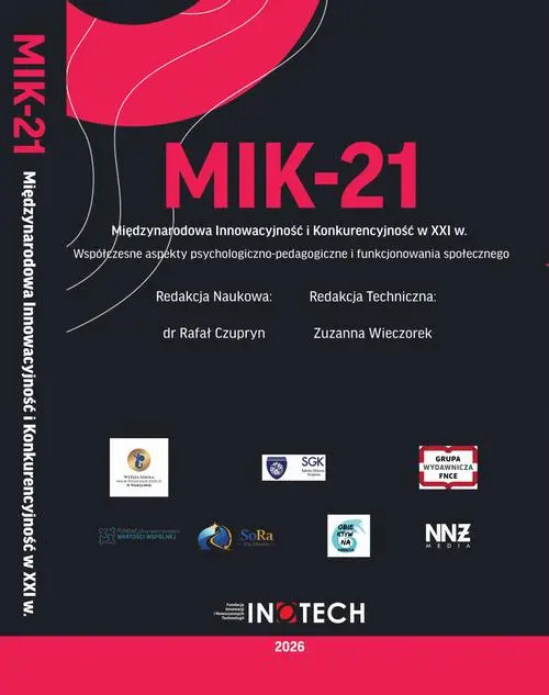 MIK-21 Międzynarodowa Innowacyjność i Konkurencyjność w XXI wieku Współczesne aspekty psychologiczno-pedagogiczne i funkcjonowania społecznego — okładka e-booka