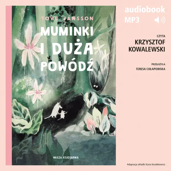 Muminki i duża powódź — okładka audiobooka