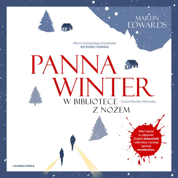 Panna Winter w bibliotece z nożem — okładka audiobooka