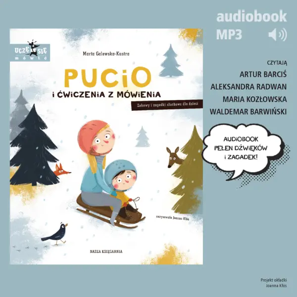 Pucio i ćwiczenia z mówienia. Zabawy i zagadki słuchowe dla dzieci — okładka audiobooka