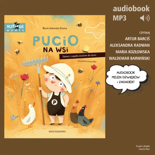 Pucio na wsi. Zabawy i zagadki słuchowe dla dzieci — okładka audiobooka