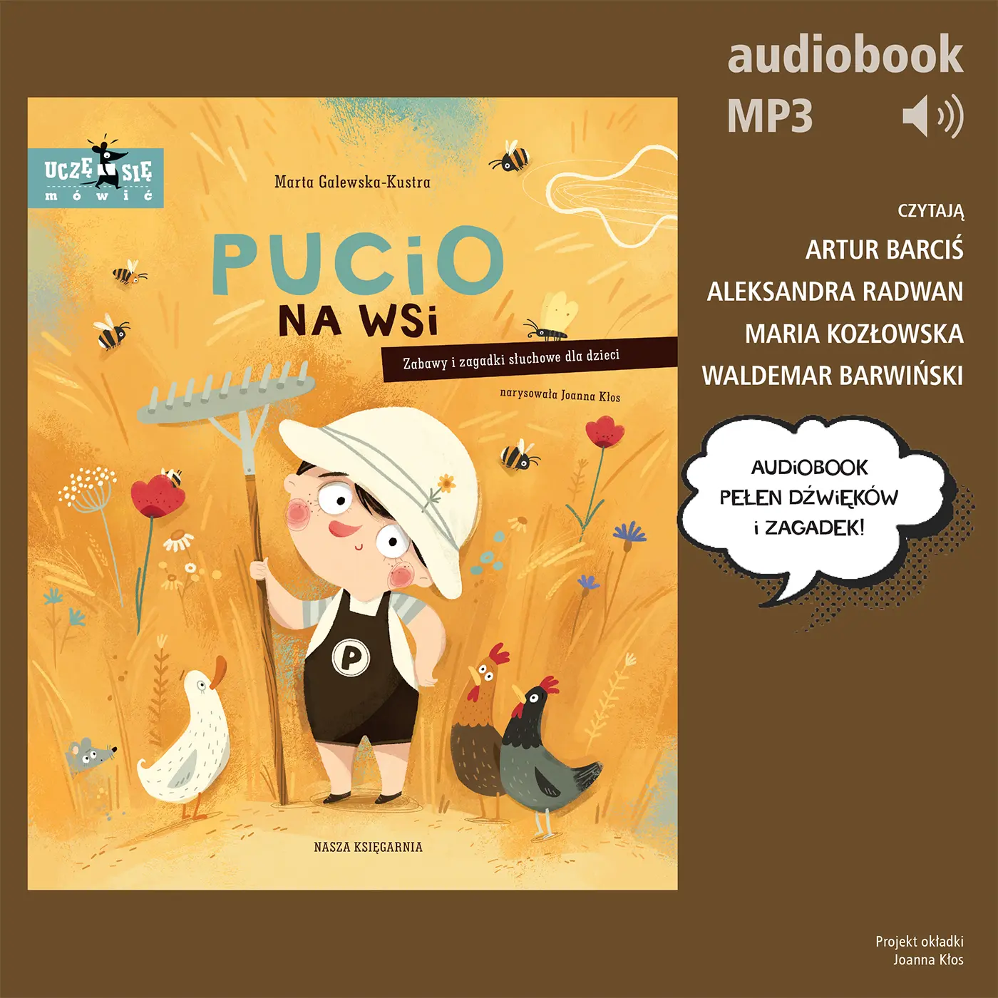 Pucio na wsi. Zabawy i zagadki słuchowe dla dzieci — okładka audiobooka