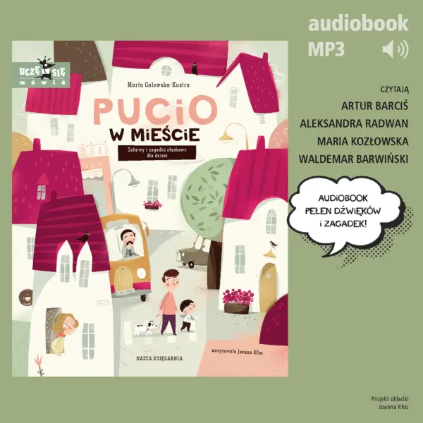 Pucio w mieście. Zabawy i zagadki słuchowe dla dzieci — okładka audiobooka
