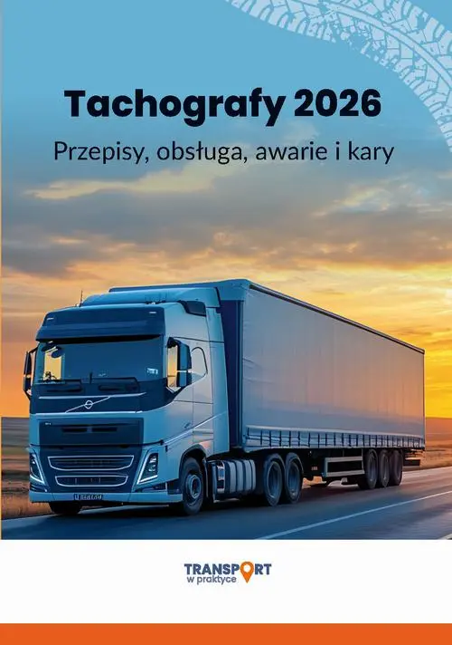 Tachografy 2026 – przepisy, obsługa, awarie i kary — okładka e-booka